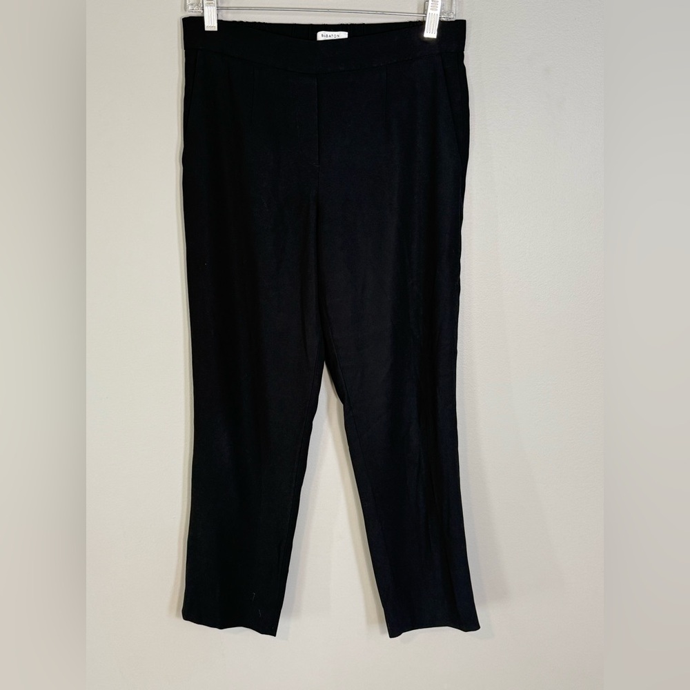 Aritzia Babaton Atelier Black Pants | Size 6 | Tailored Tapered Crepe Trouser